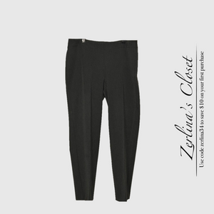 Talbots Heritage Fit Stretch Gray Trousers Size 14